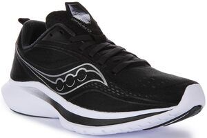 SAUCONY WOMEN'S KINVARA 13 RUNNING SHOE, BLACK/SILVER, 8